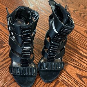 Elegant Black Strappy Women's Sandals Bebe